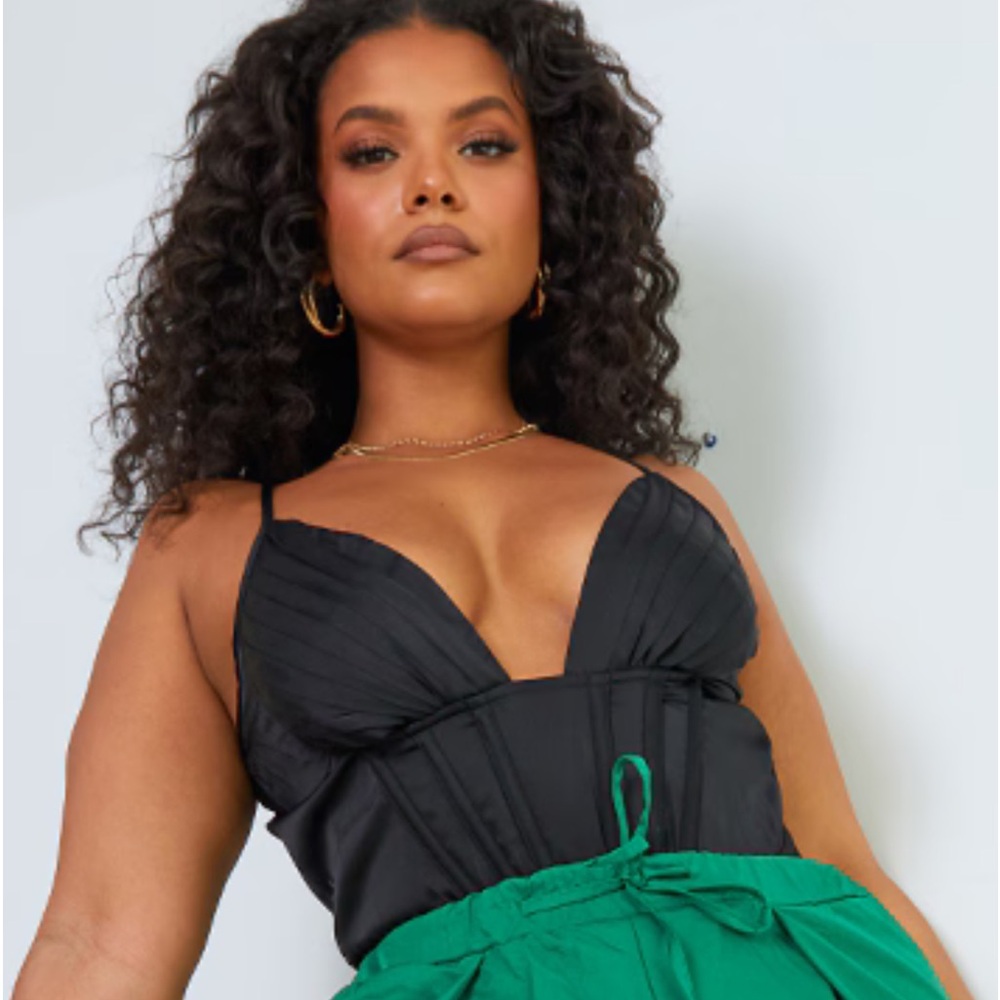 Black Satin Bodysuit